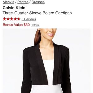 Calvin Klein Jackets & Coats - Calvin Klein three quarter sleeve cardigan Calvin Klein Jackets & Coats - Calvin Klein three quarter sleeve cardigan